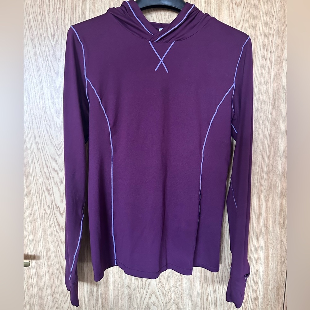 Fabletics Purple Long Sleeve Hood Athletic Sweatshirt Women’s M